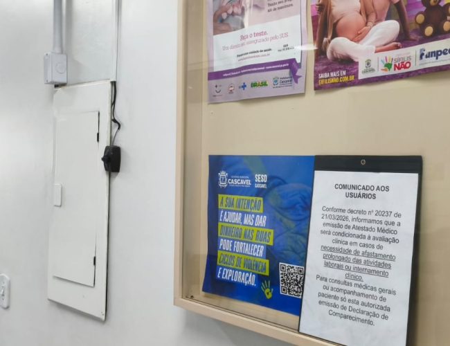 Cascavel registra queda de 10 mil atestados com a implementação de nova norma na saúde