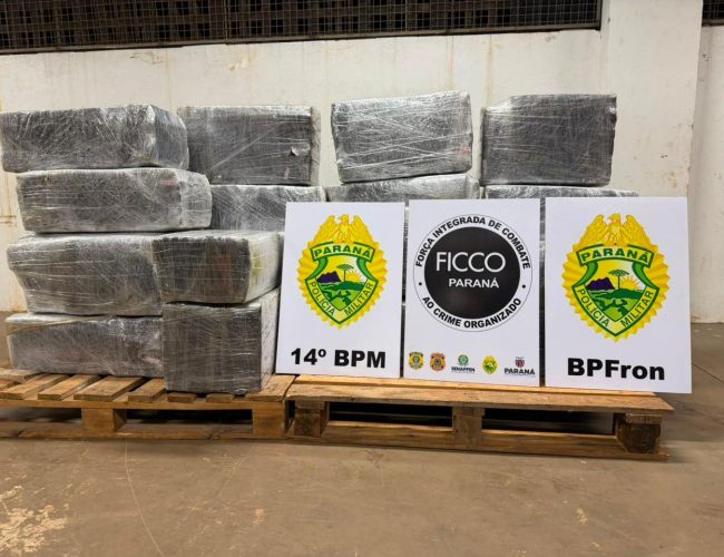 Caminhão carregado com trigo revela surpreendente contrabando de 730 kg de maconha em Foz do Iguaçu